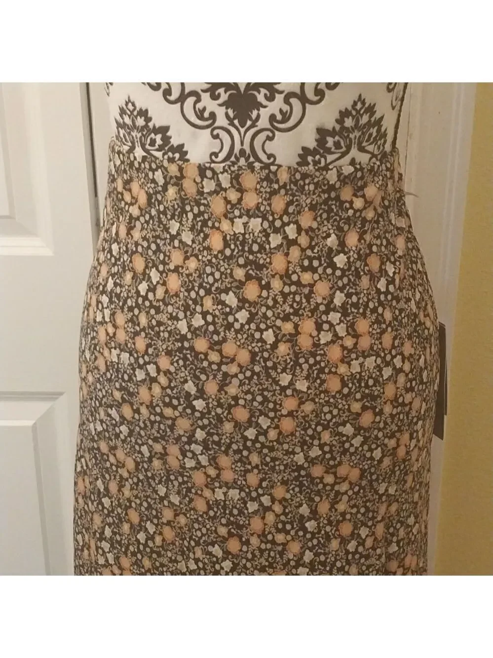 Nili Lotan  Women’s Liberty Floral Print Maxi A-Line Skirt Black NWT  Size XS